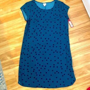 Merona blue polka dot dress NWT